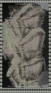 Bild von Juliane Duda mit den Texten von Fritz Schönborn aus seiner Deutschen Dichterflora. Hier „Uferartmann“.