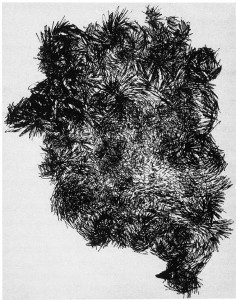 Der Kehlkopf wird Landstreicherrede, Z 212, 1960, 11 x 8,7 cm