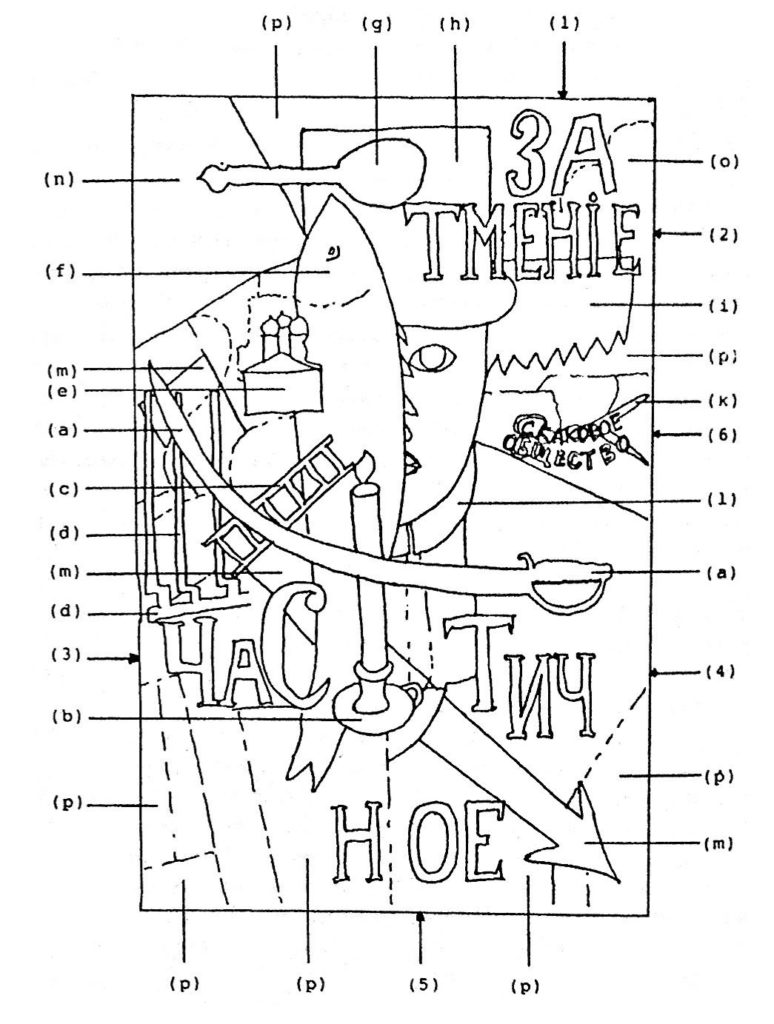Kasimir Malewitsch :Engländer in Moskau (schematische Nachzeichnung von Felix Philipp Ingold)