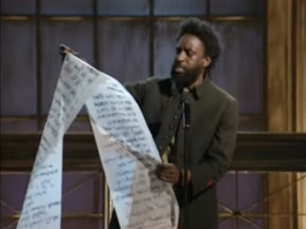 Videovorschaubild Saul Williams trägt sein beliebtes Gedicht „Coded Language of Def Poetry Jam“ vor