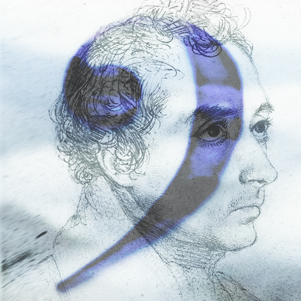 Porträt von Clemens Brentano versehen mit dem Audiomashup