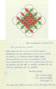 Brief einer 12jährigen Schülerin aus Deutschland an Ernst Jandl vom 23.4.1974