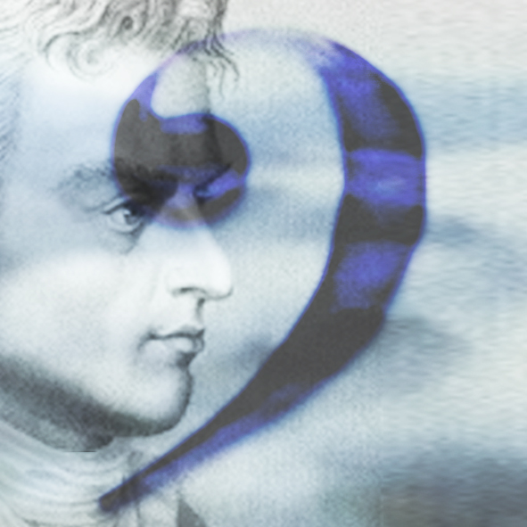 Porträt von Friedrich Schiller versehen mit dem Audiomashup