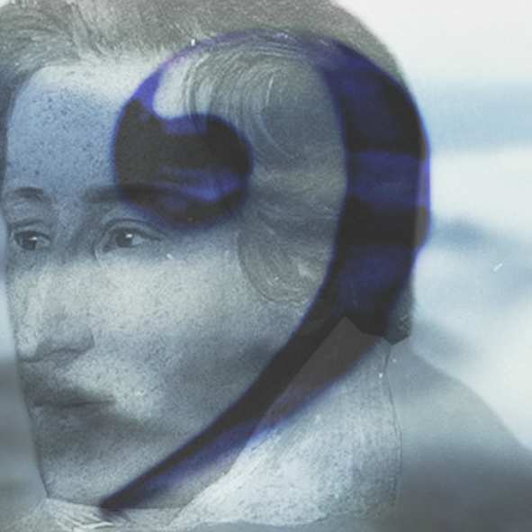Porträt von Heinrich Heine versehen mit dem Audiomashup
