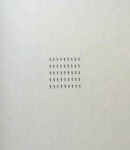 Heinz Gappmayr, „Zeichen“ (Typogramm, 1973)